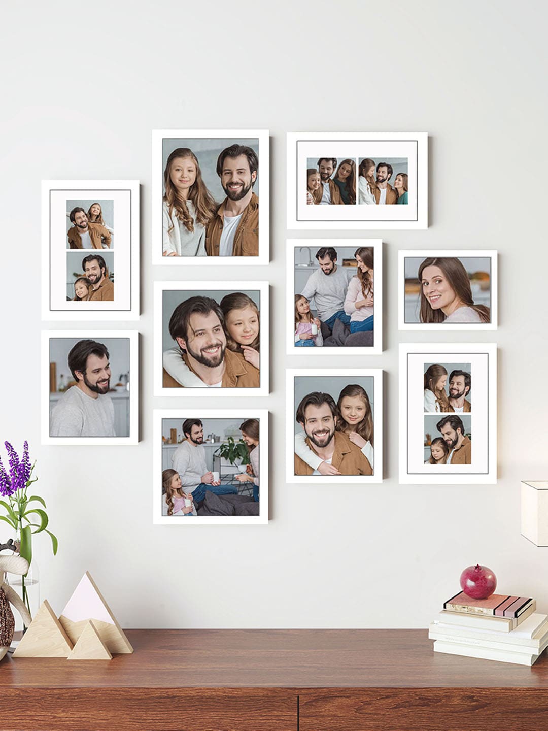 

Art Street White 10-Pieces Wall Photo Frames