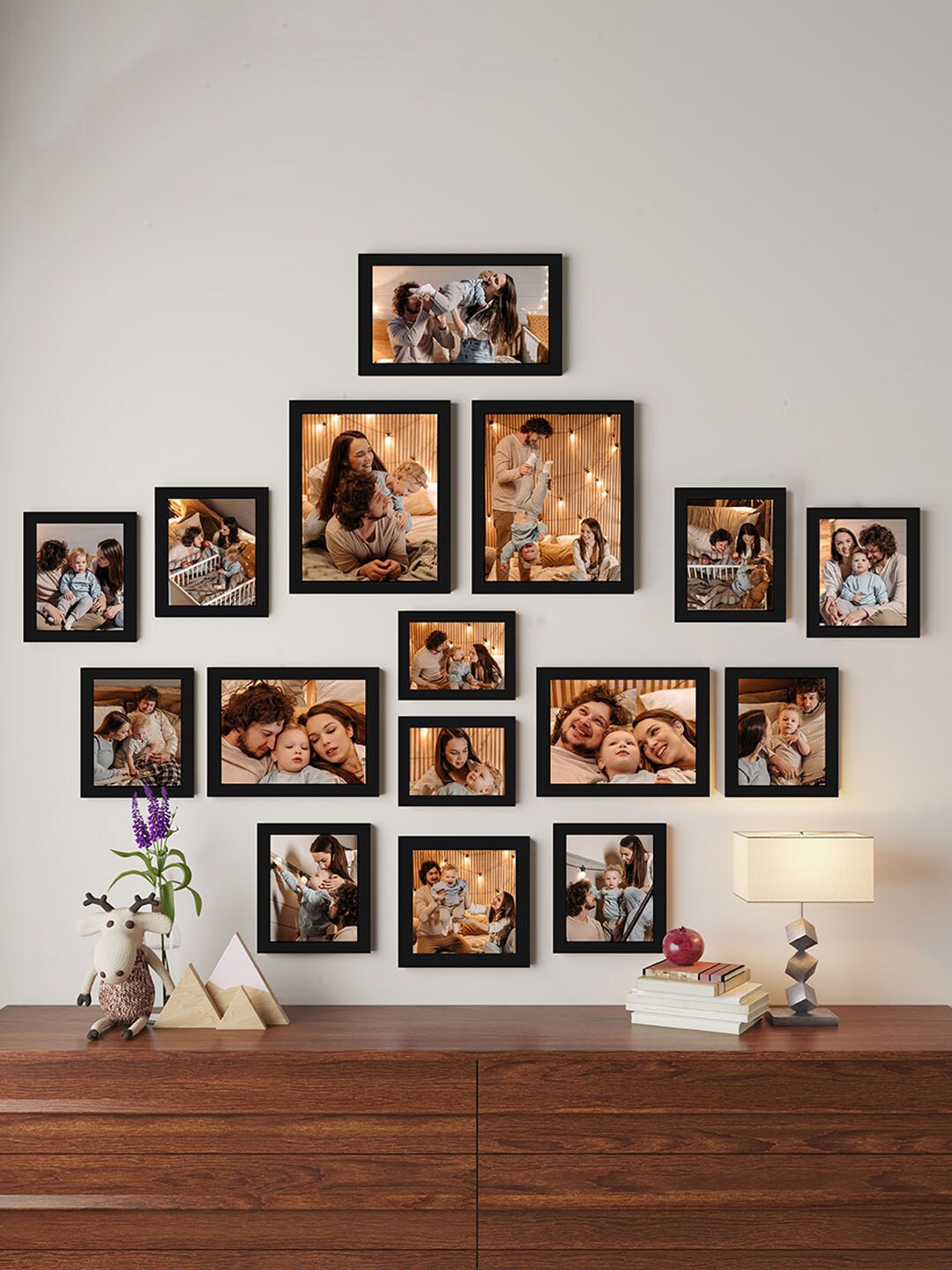 

Art Street Black 16-Pieces Wall Photo Frames