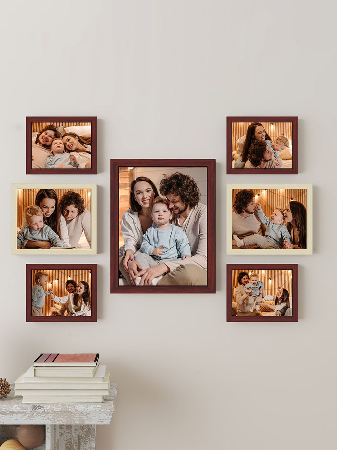 

Art Street Brown 7-Pieces Wall Photo Frames