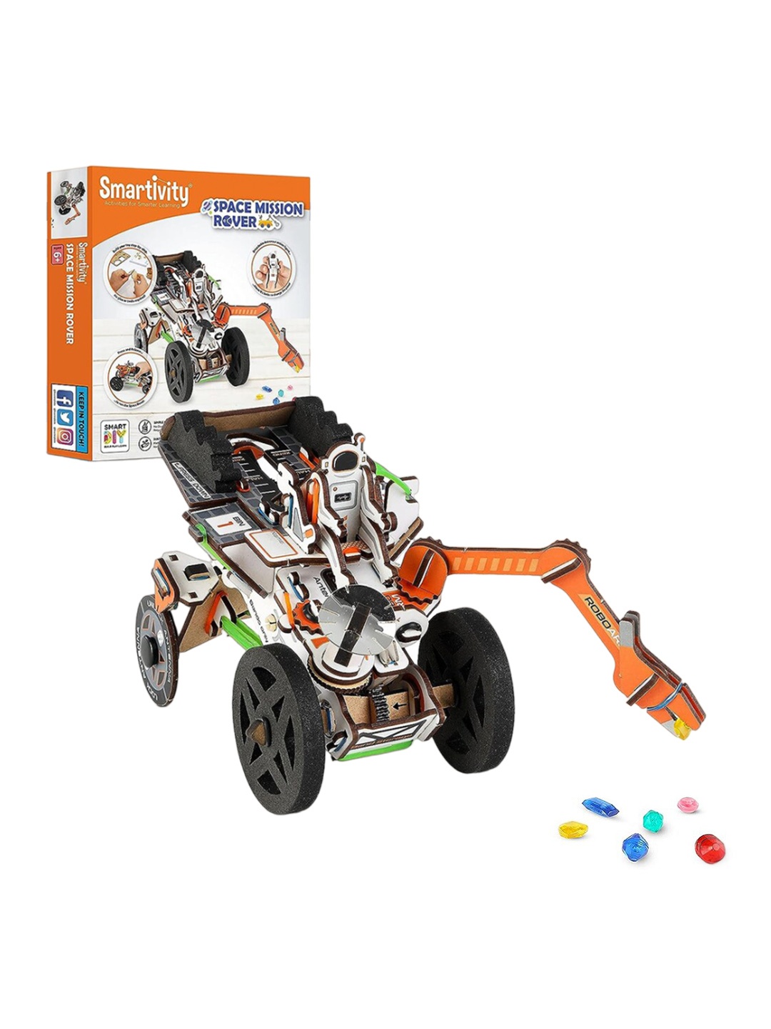 

Smartivity Kids Eco Friendly Space Mission Rover Toy, Orange