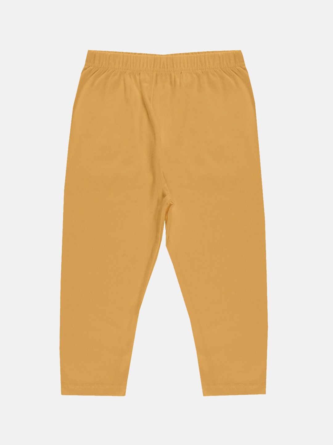 

KiddoPanti Girls Three-Fourth Length Leggings, Mustard