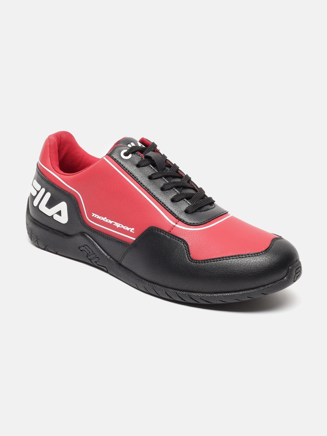 

FILA Men Colourblocked PECOS Motorsport Sneakers, Black