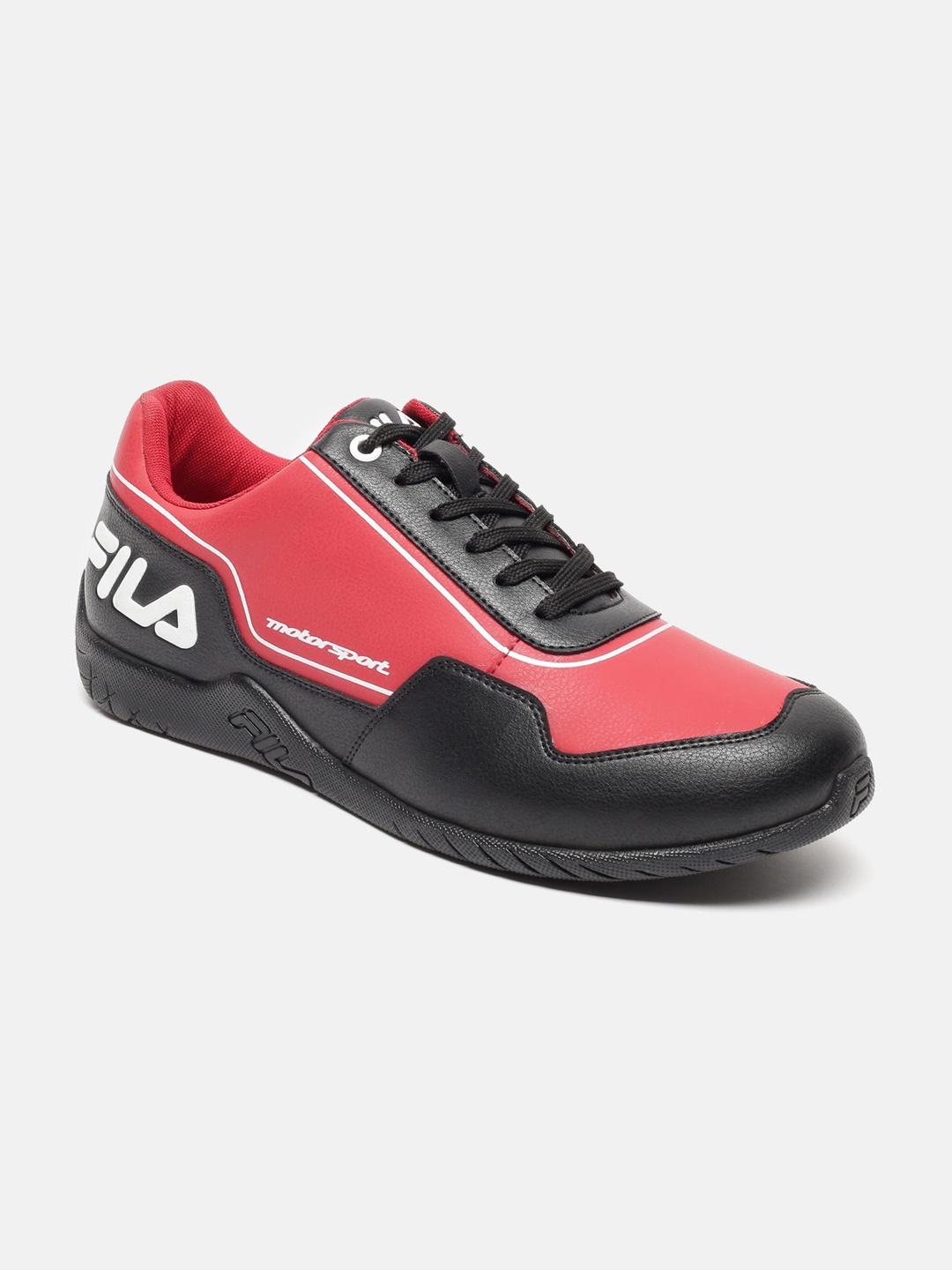 

FILA Men PECOS Colourblocked Memory Foam Insole Basics Motorsport Sneakers, Black