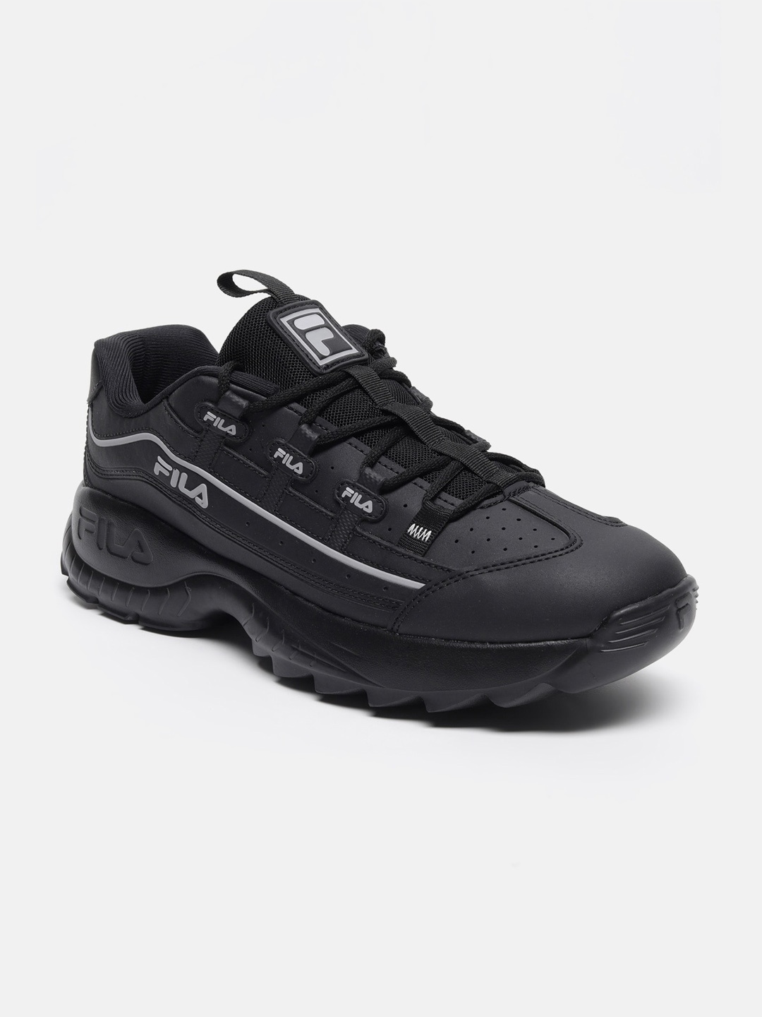 

FILA Men Perforated Hometown Sneakers, Black