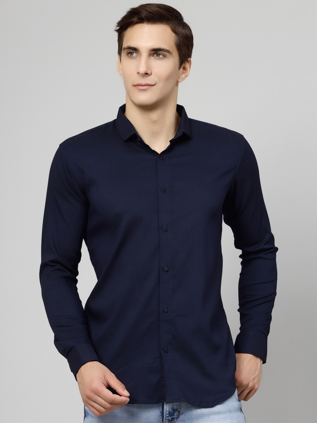 

JADEBERRY Men Blue Standard Opaque Formal Shirt