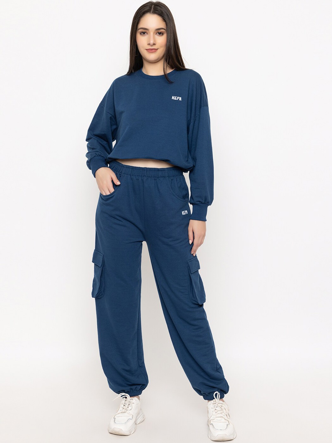 

KEPA Crop Top & Joggers Casual Co-Ords, Blue