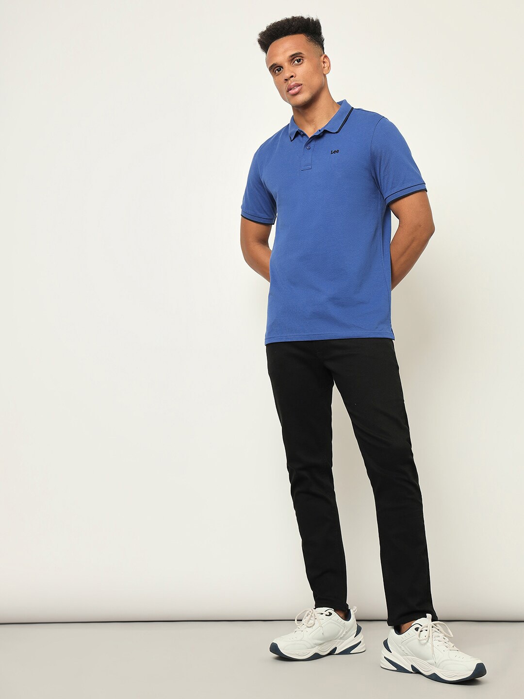 

Lee Polo Collar Slim Fit Cotton T-Shirt, Blue