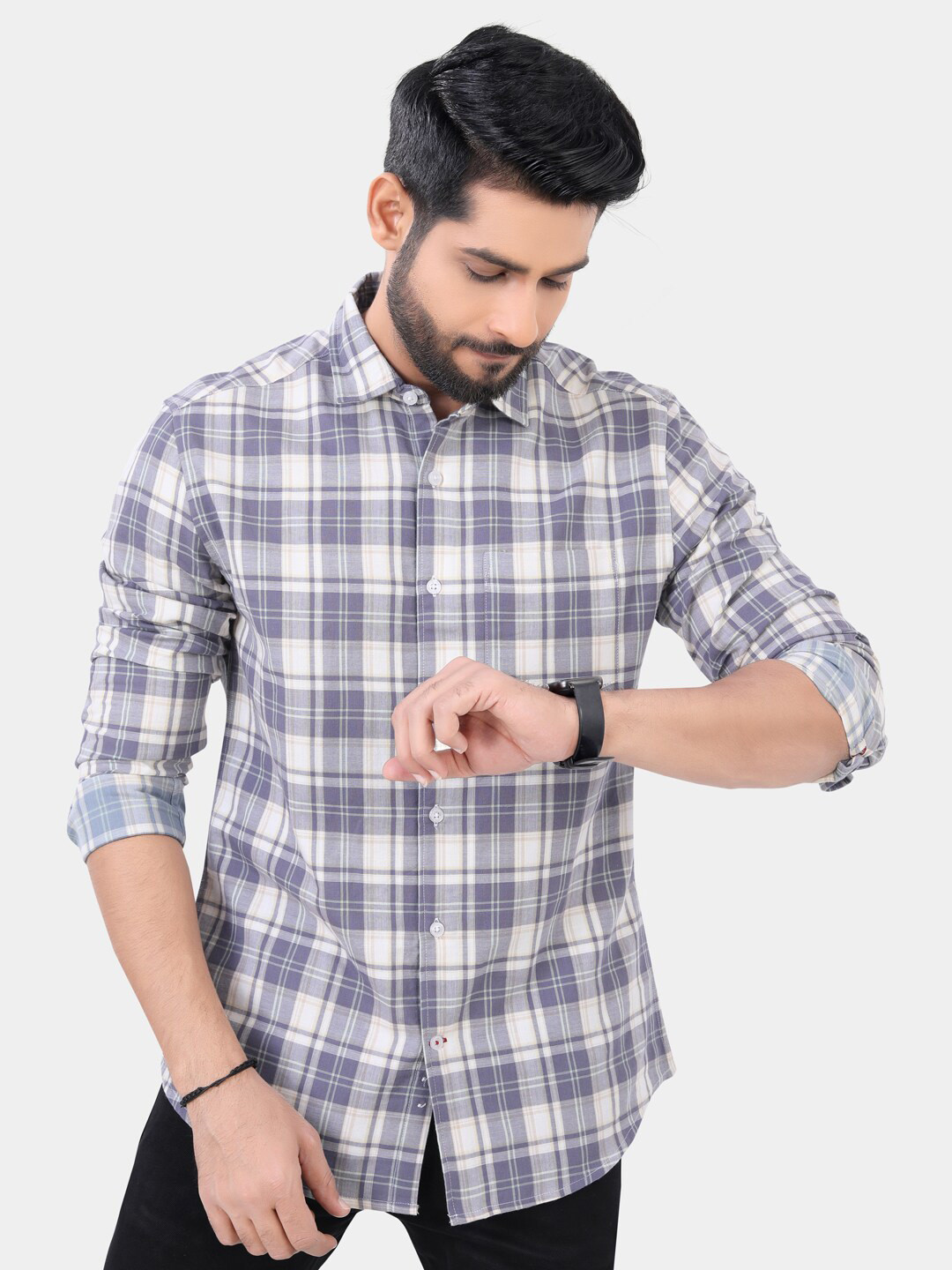 

VASTRADO Men Multicoloured Tartan Checked Shirt, Multi
