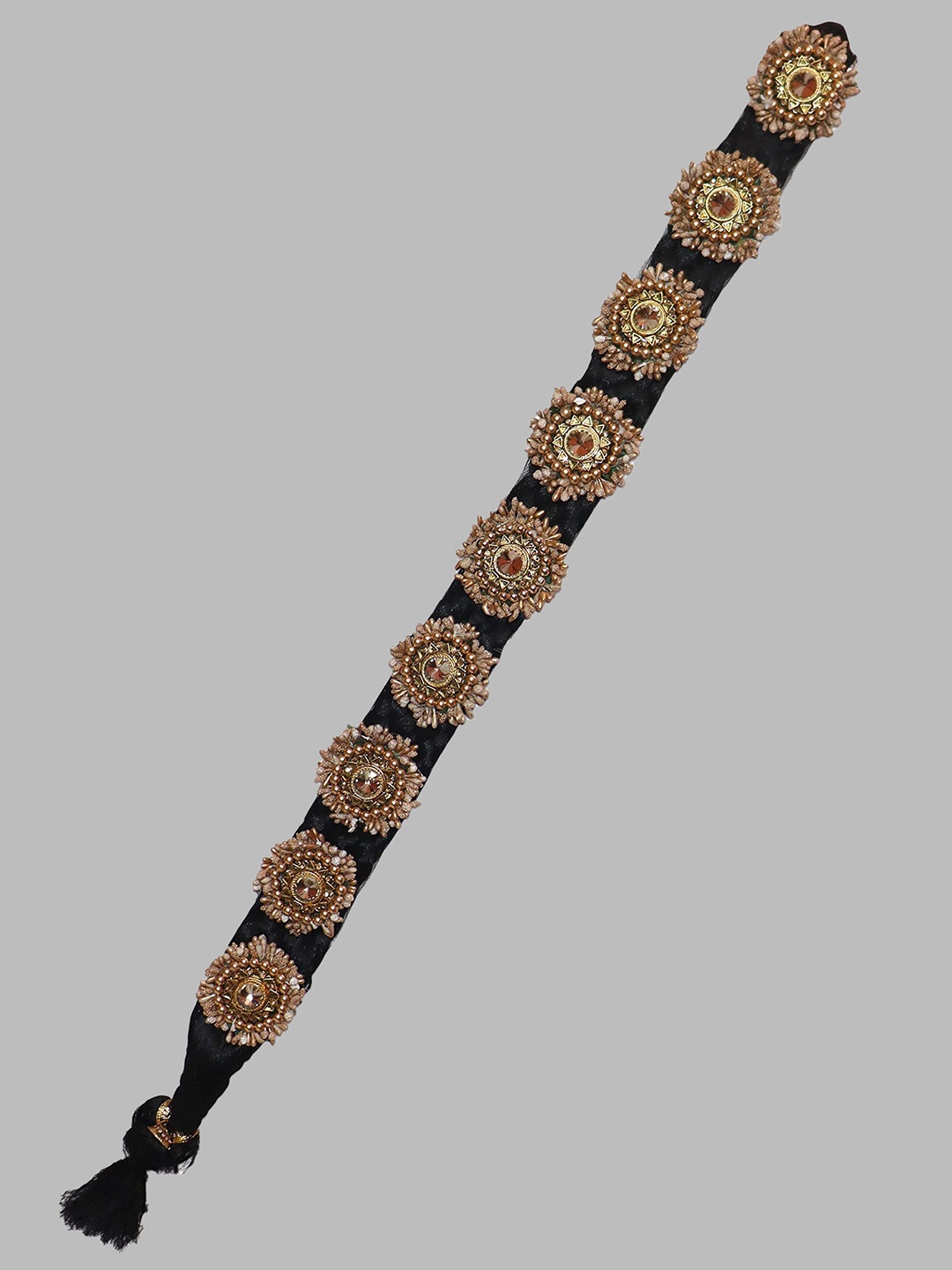 

Krelin Traditional Hair Choti With Flower's Jada Set, Gold