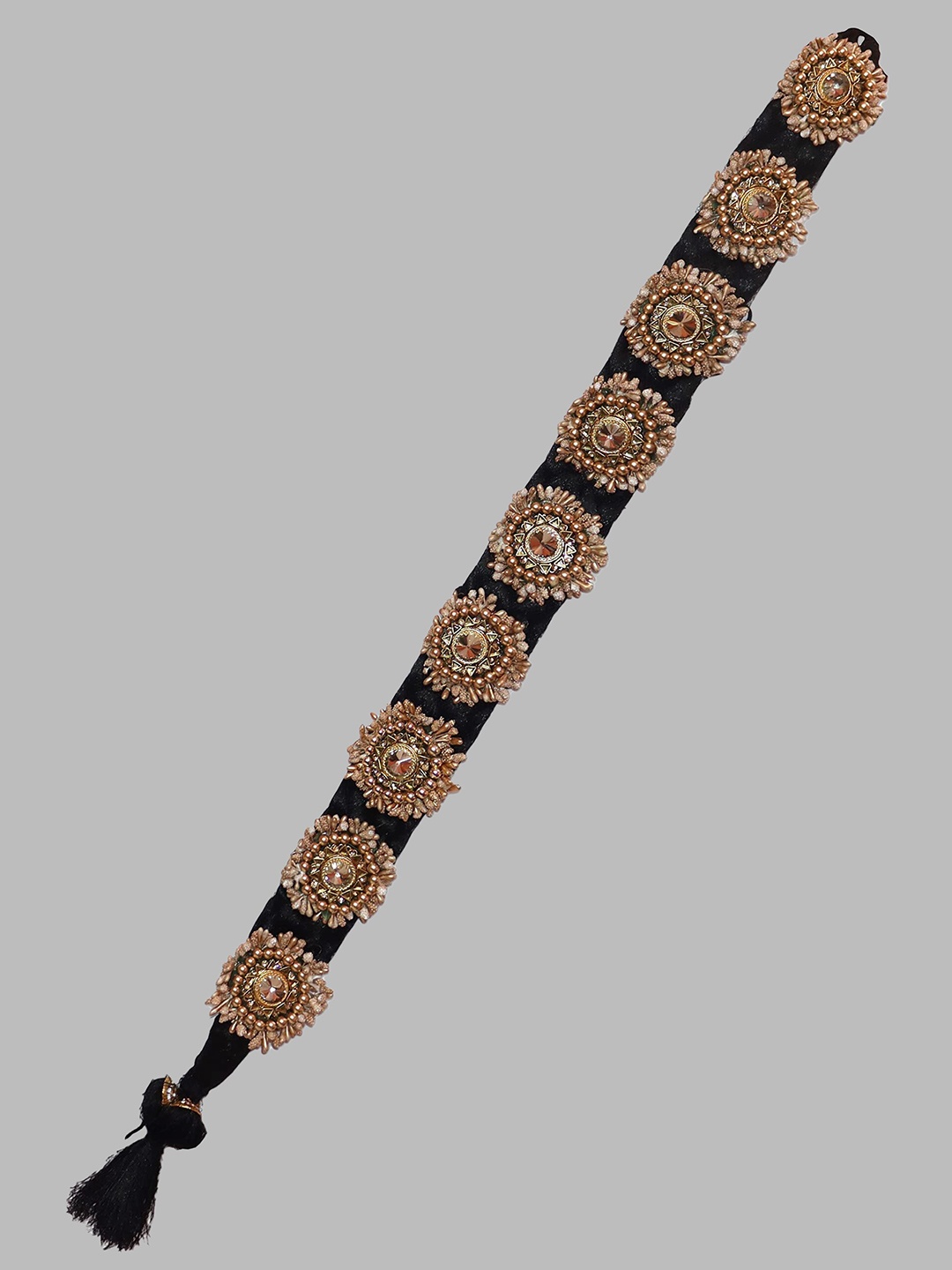 

Krelin Traditional Hair Choti With Flower's Jada Set, Gold