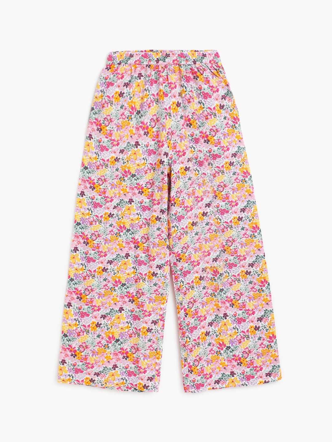 

Campana Girls Floral Printed Culottes Trousers, Pink