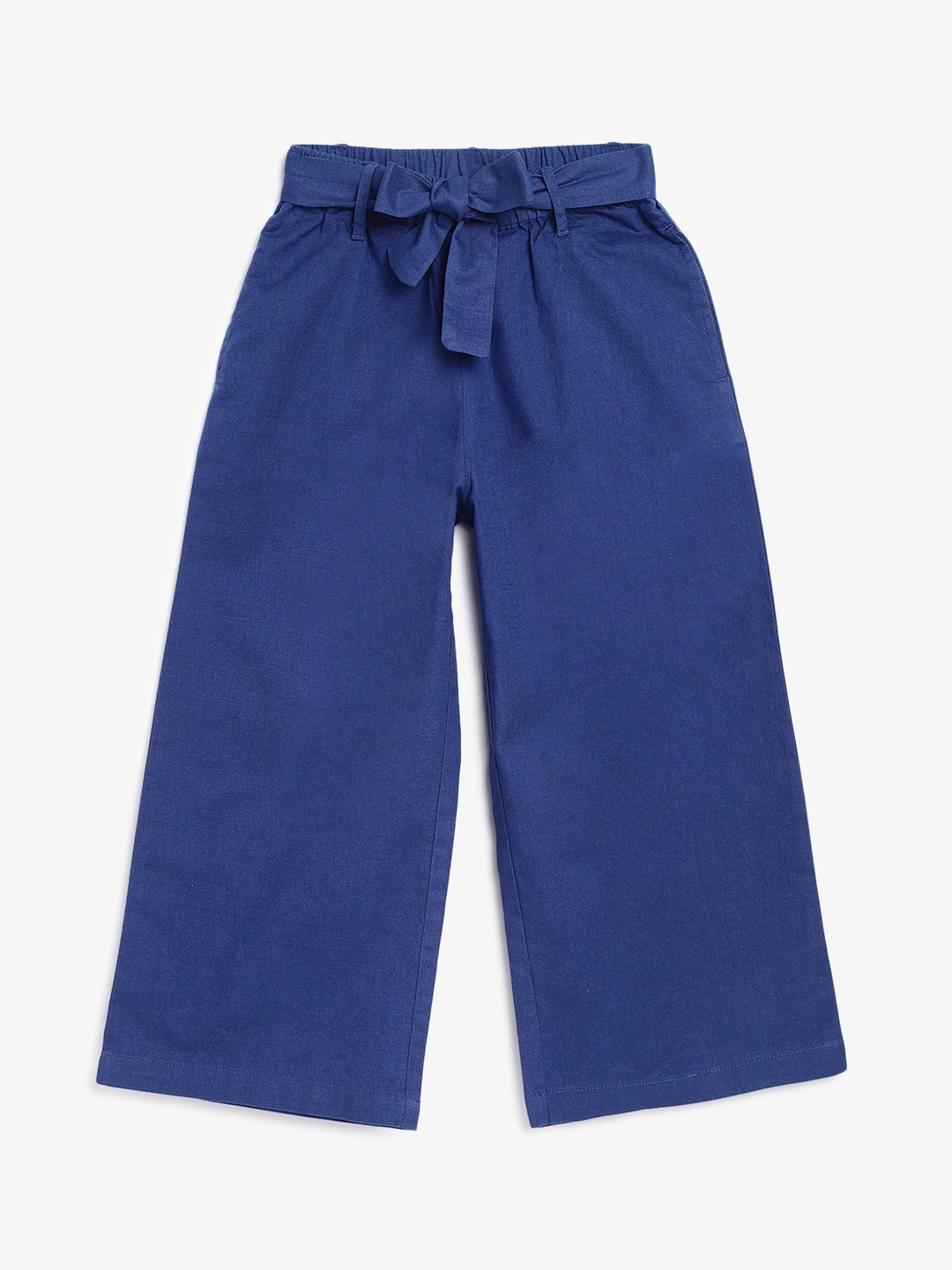 

Campana Girls Mid-Rise Cotton Culottes Trousers, Blue