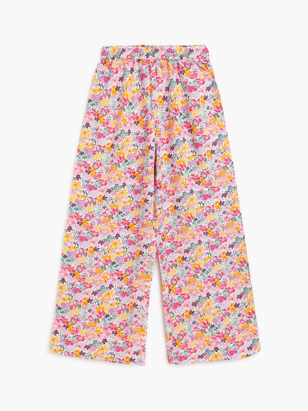 

Campana Girls Floral Printed Culottes Trousers, Pink