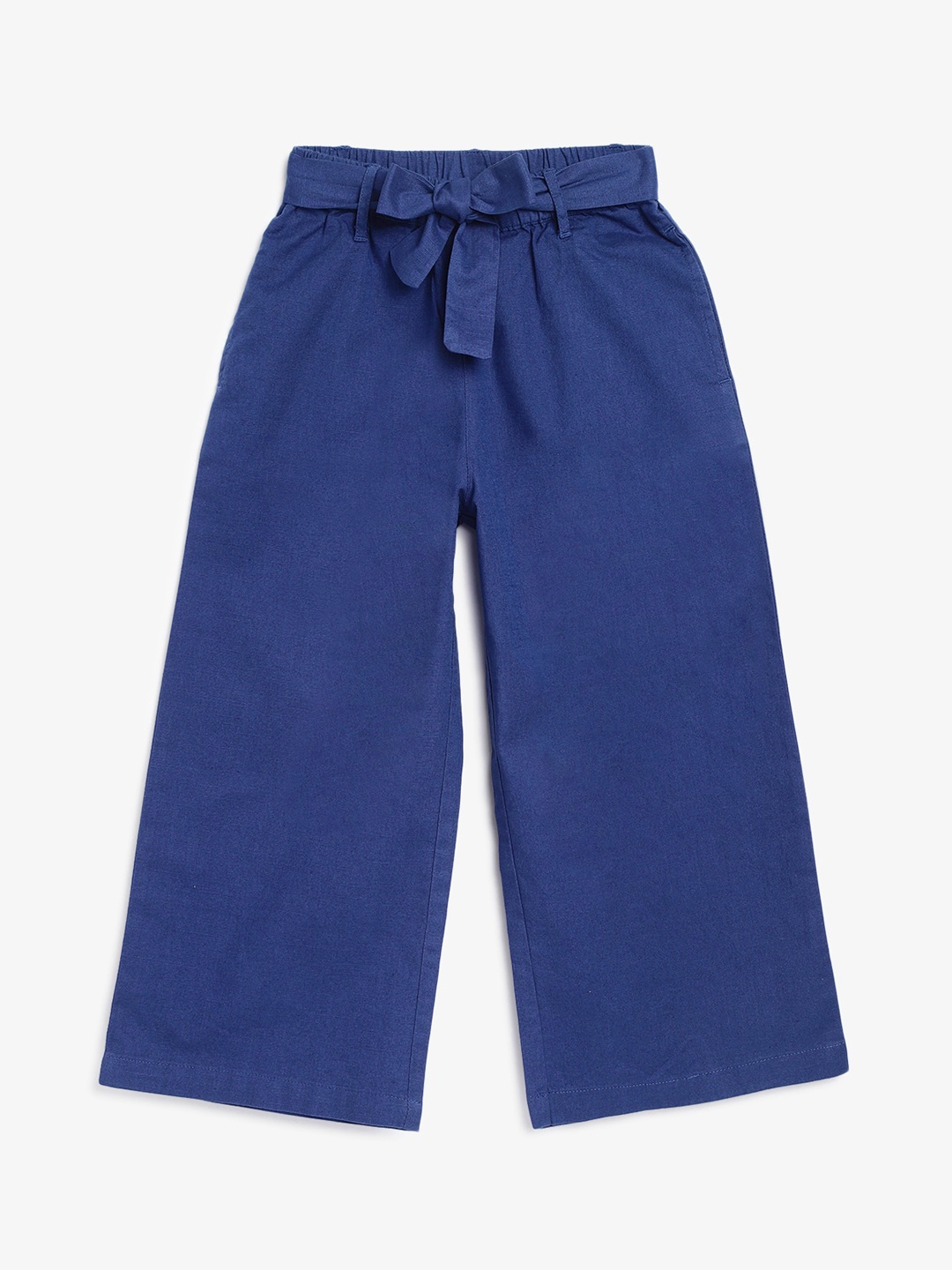 

Campana Girls Mid-Rise Cotton Culottes Trousers, Blue