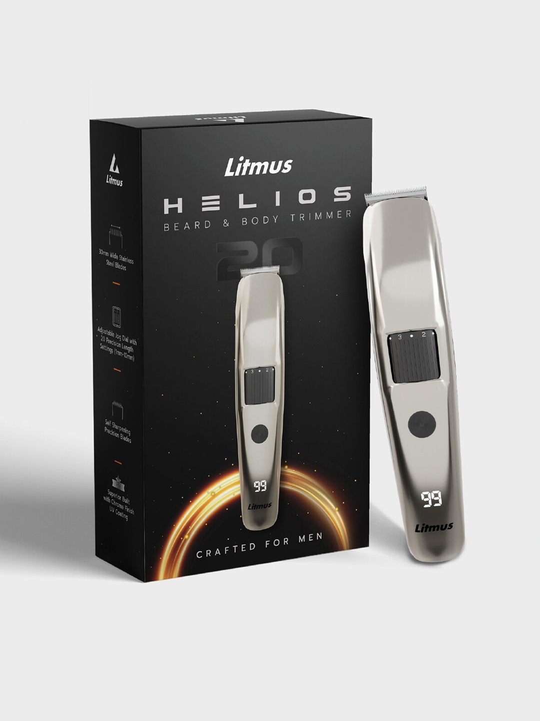 

Litmus Helios Beard & Body Trimmer, Silver