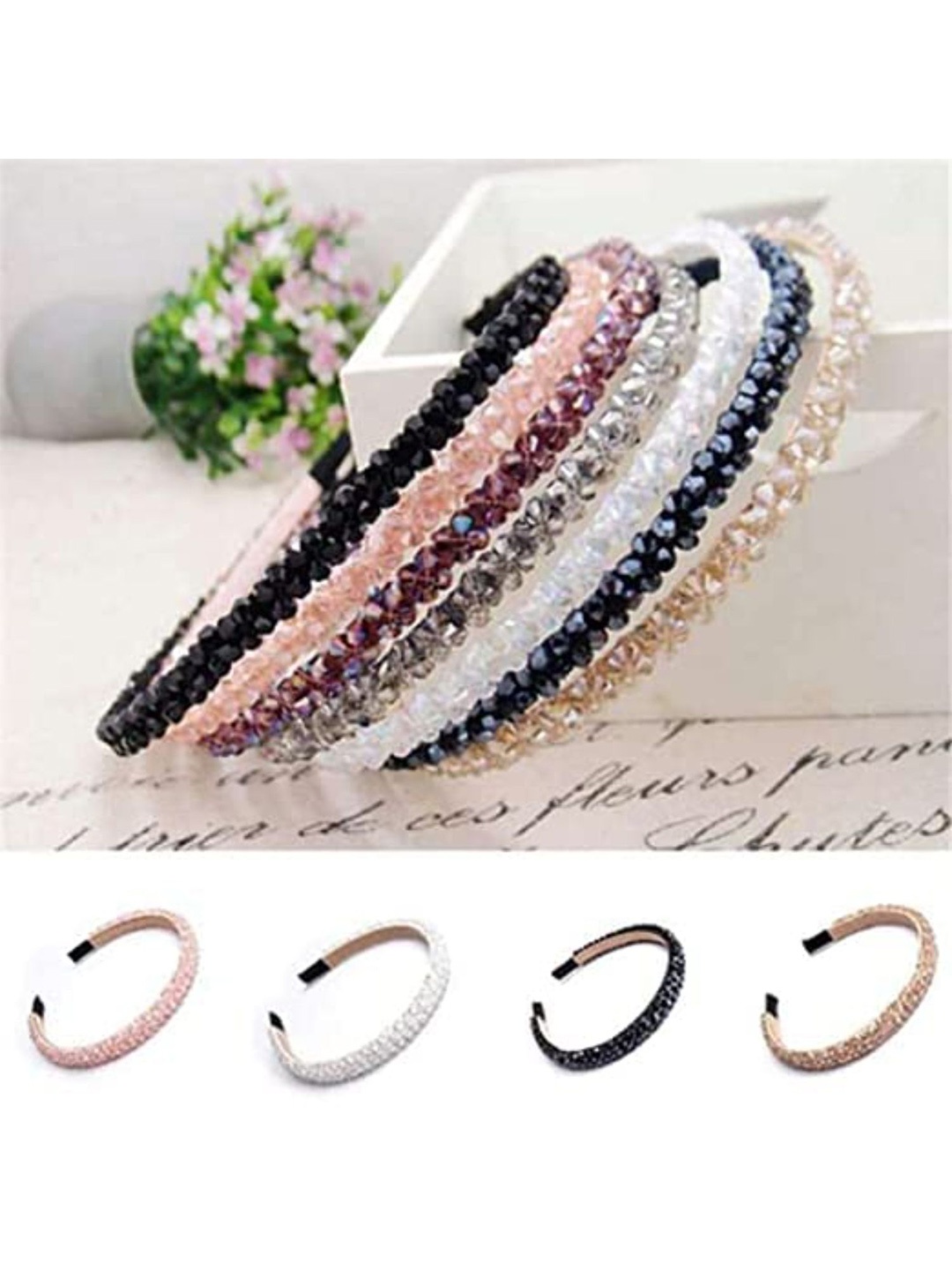 

DN Creation Women Assorted Set of 4 Embellished Hairband