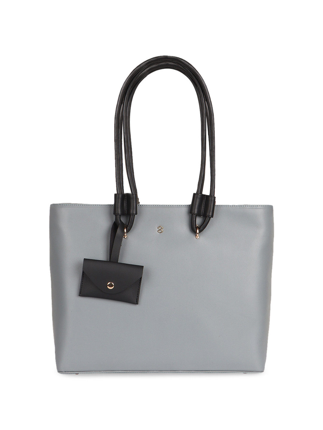 

HORRA PU Structured Handheld Bag, Grey
