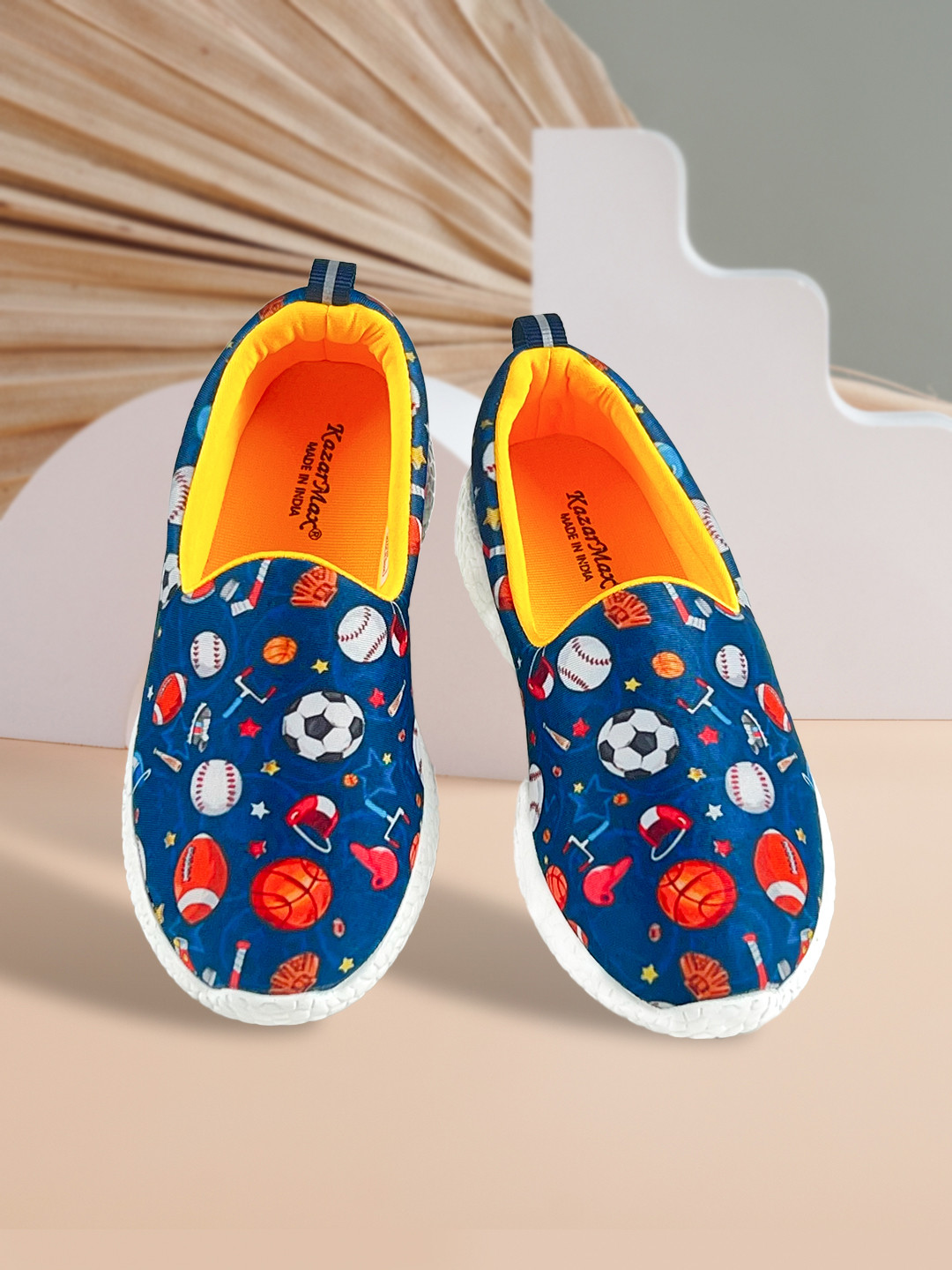 

KazarMax Boys All Star Printed Slip-On Sneakers, Navy blue