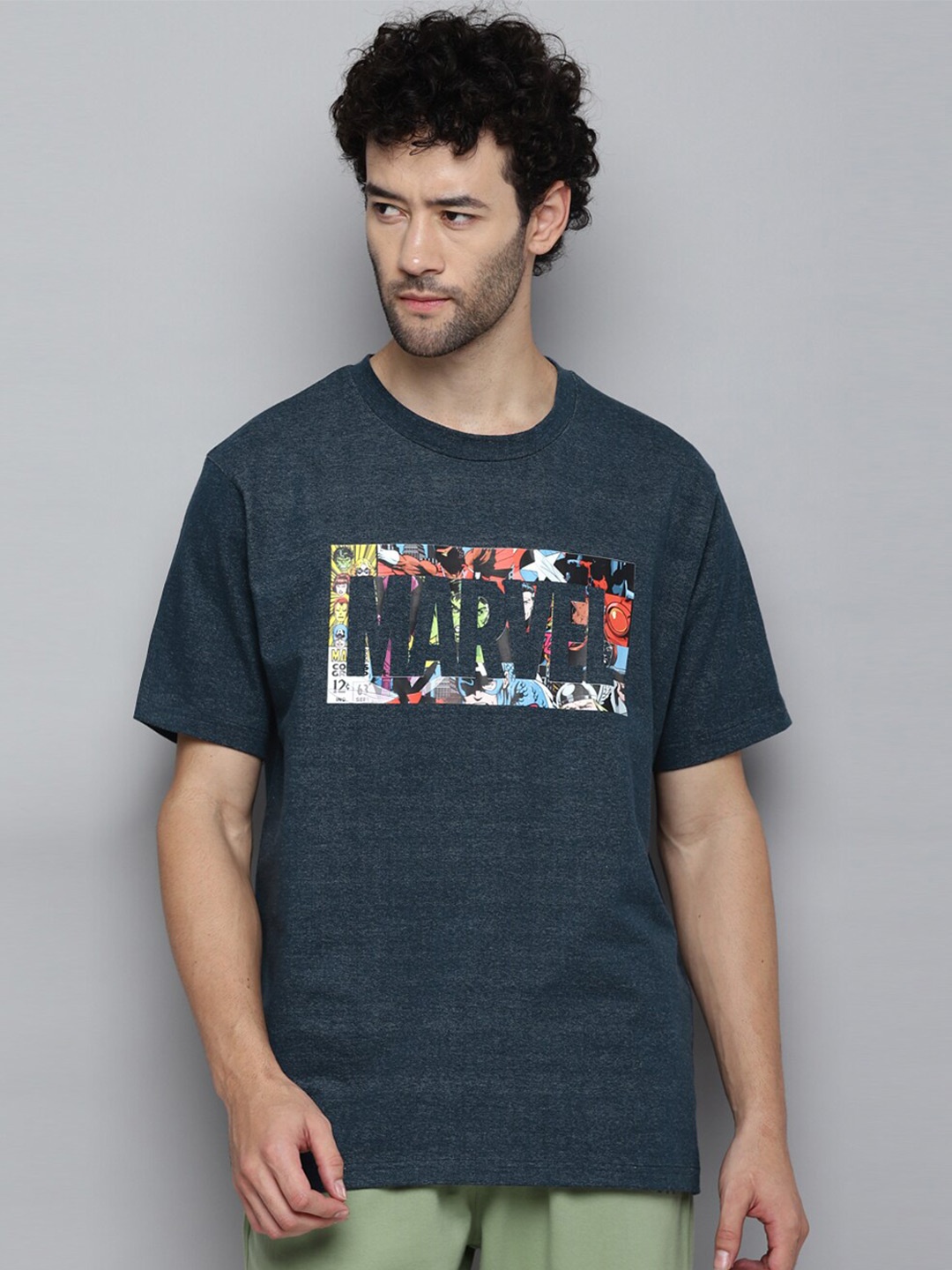 

Kook N Keech Typography Printed Regular Fit Pure Cotton Casual T-shirt, Navy blue