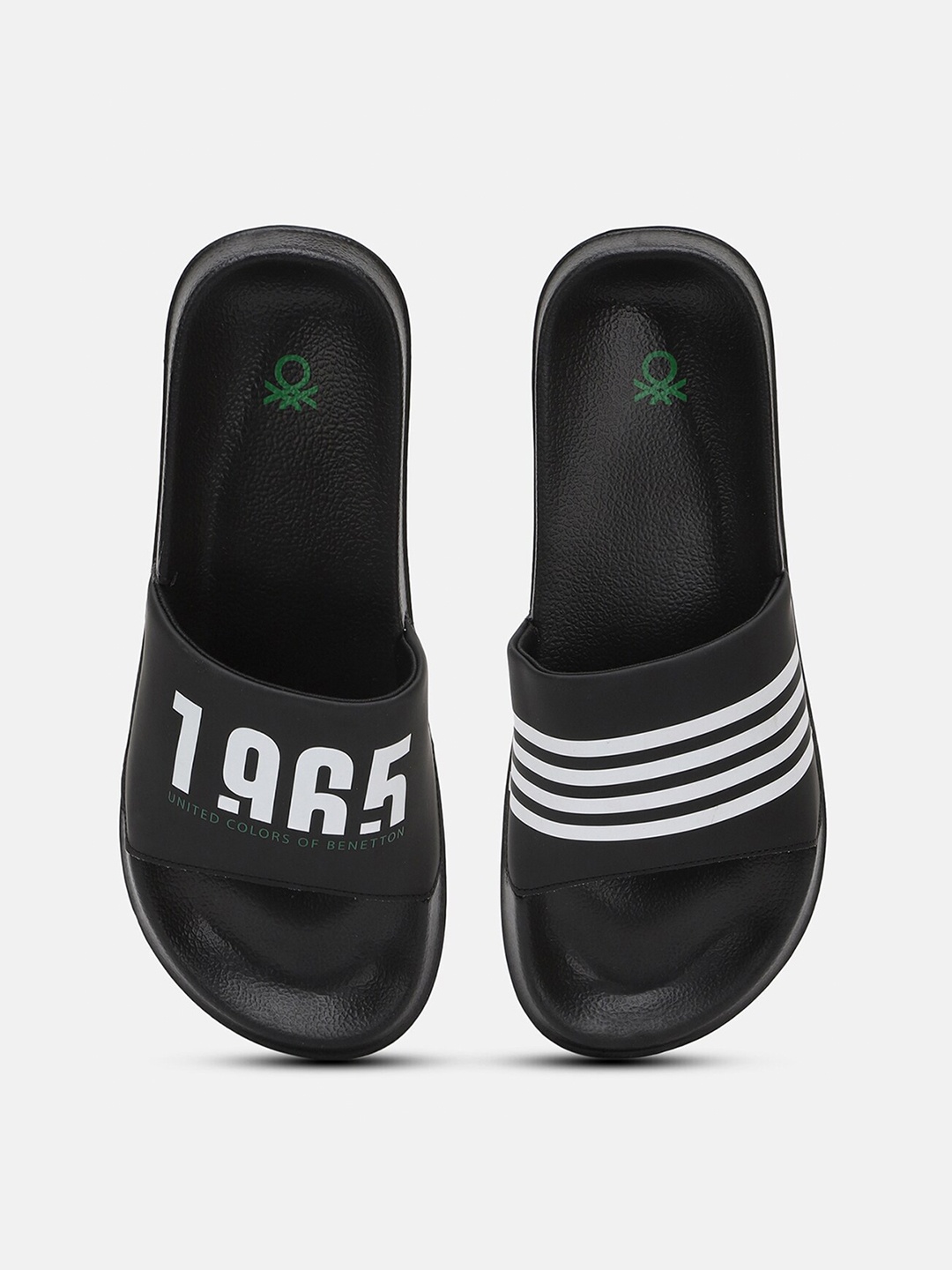 

United Colors of Benetton Men Printed Sliders, Black