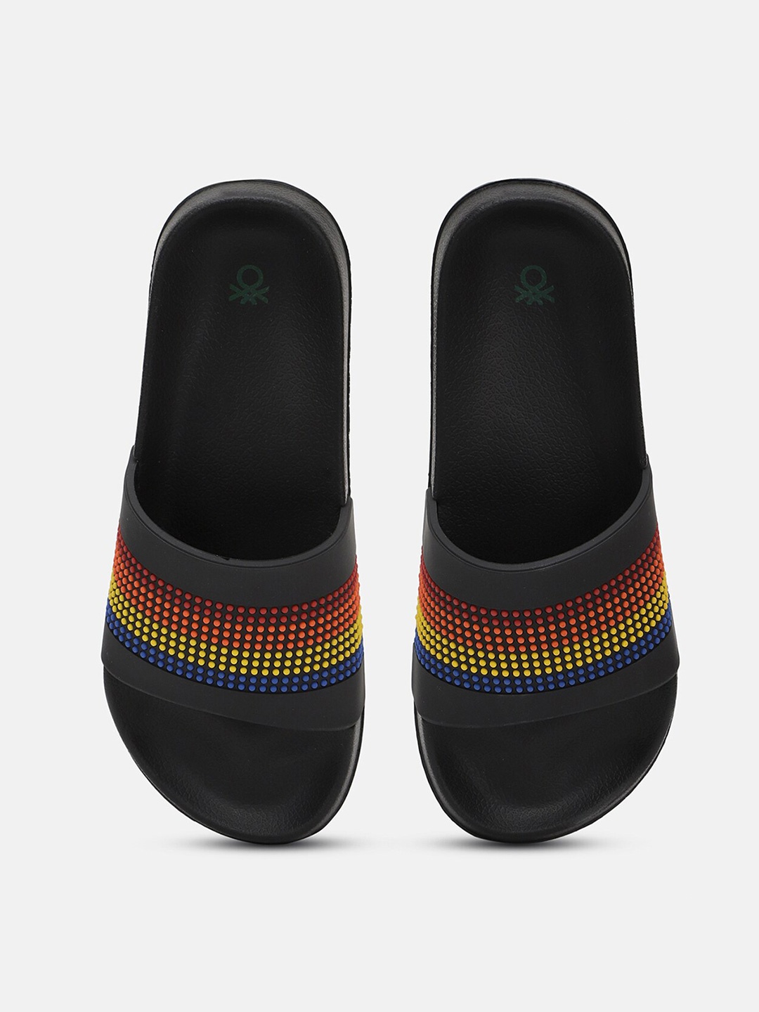 

United Colors of Benetton Women Printed Sliders, Black