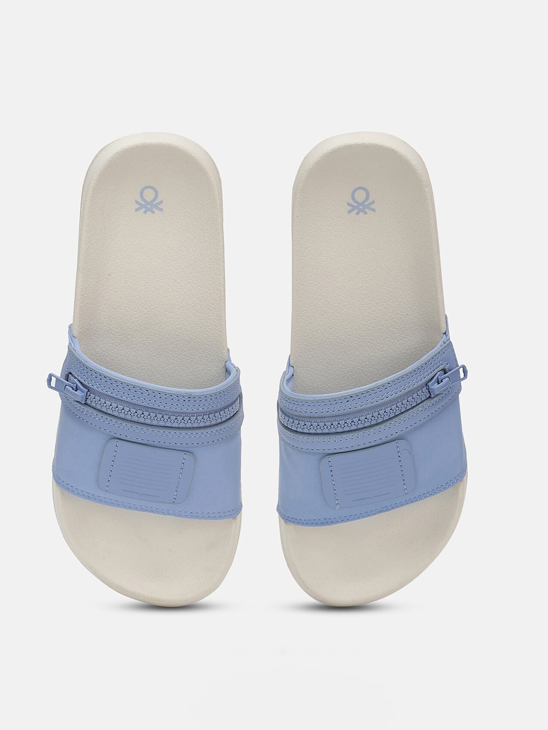 

United Colors of Benetton Women Self Design Sliders, White