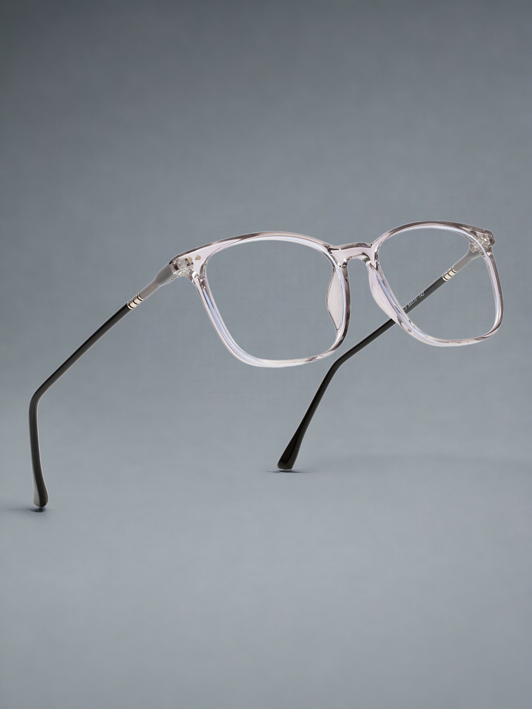 

ROYAL SON Unisex Transparent Full Rim Rectangle Frames With Hard Case