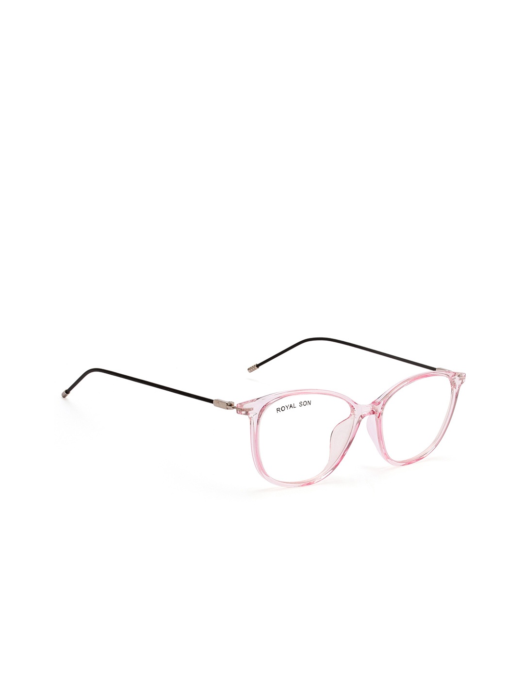 

ROYAL SON Women Pink Full Rim Cateye Frames With Hard Case