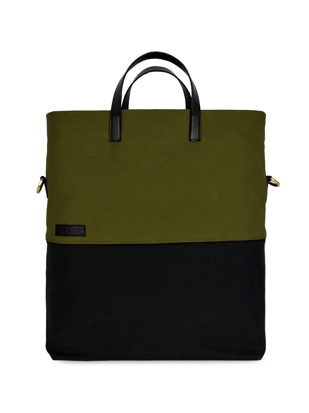 

stasher Colourblocked Oversized Shopper Tote Bag, Green