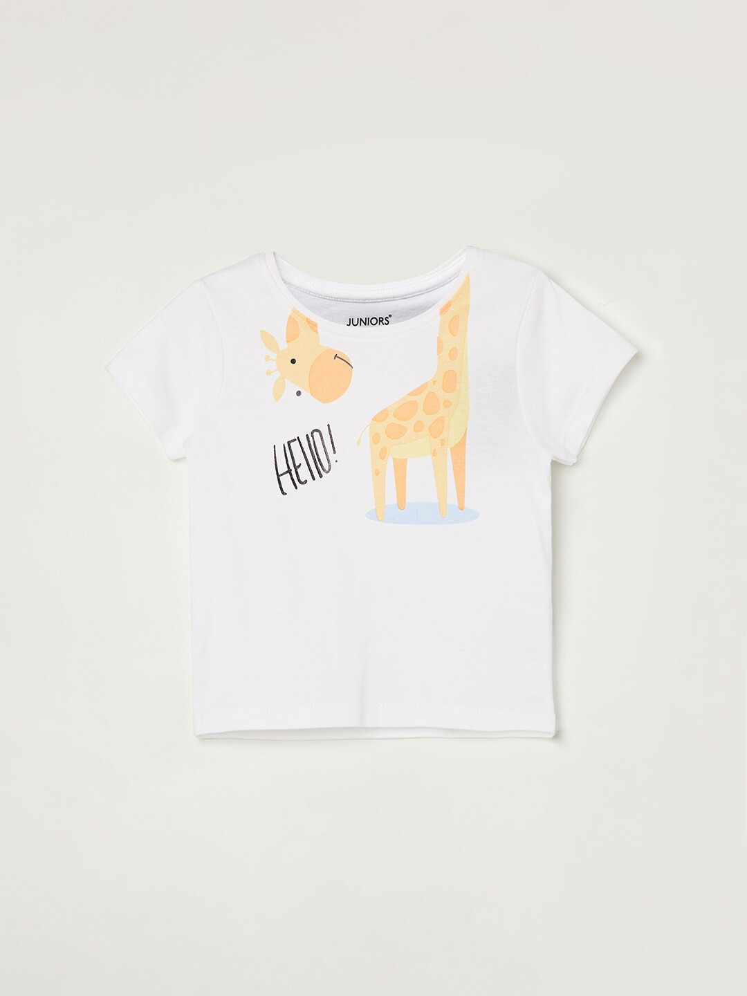 

Juniors by Lifestyle Girls Graphic Printed Pure Cotton Casual T-shirt, White
