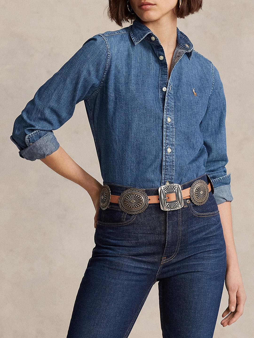 

Polo Ralph LaurenBlue Cotton Long Sleeve Denim Shirt, Blue