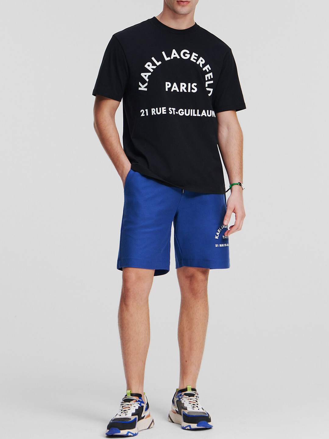 

Karl Lagerfeld Men High-Rise Shorts, Blue