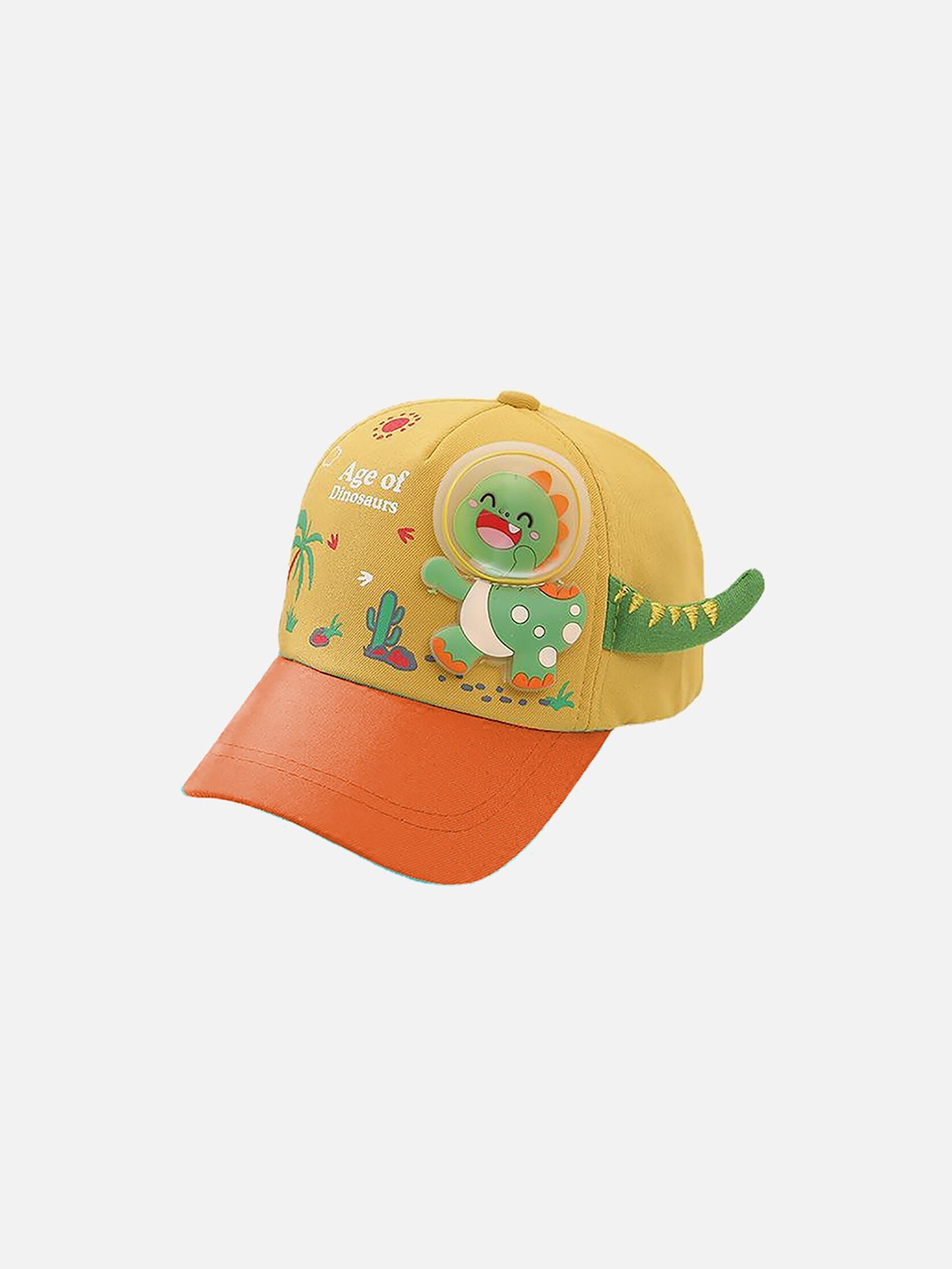 

Little Surprise Box LLP Kids 3d Dino Baseball Cap, Yellow