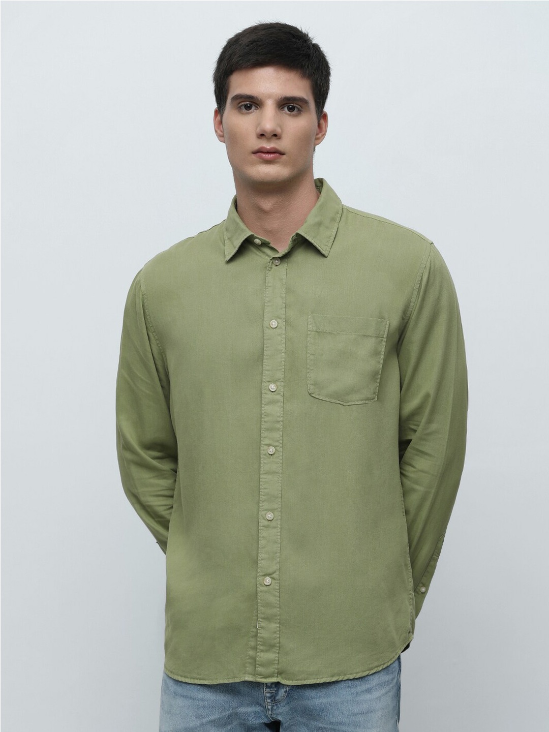 

SELECTED Regular Fit Casual Shirt, Green