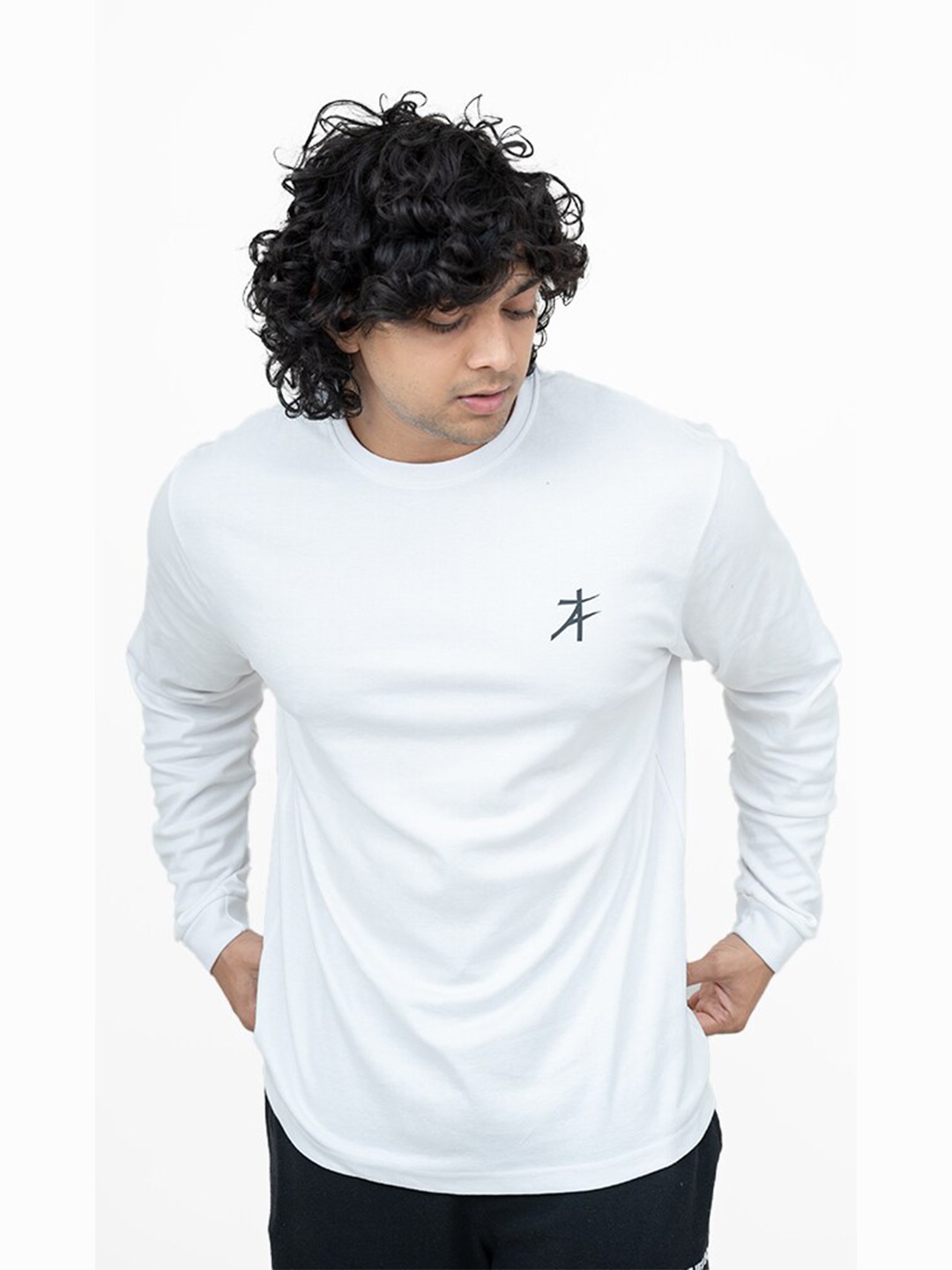 

Athflex Typography Printed Oversized T-shirt, White