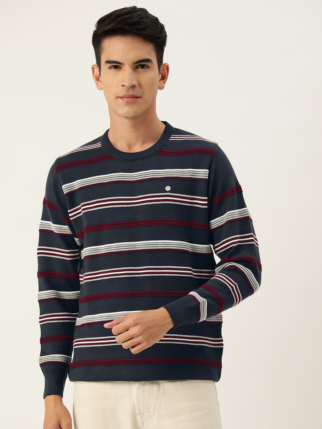 

Monte Carlo Men Striped Pullover, Navy blue