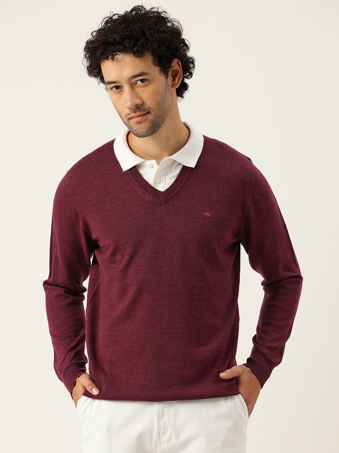 

Monte Carlo Men Woollen Pullover, Maroon