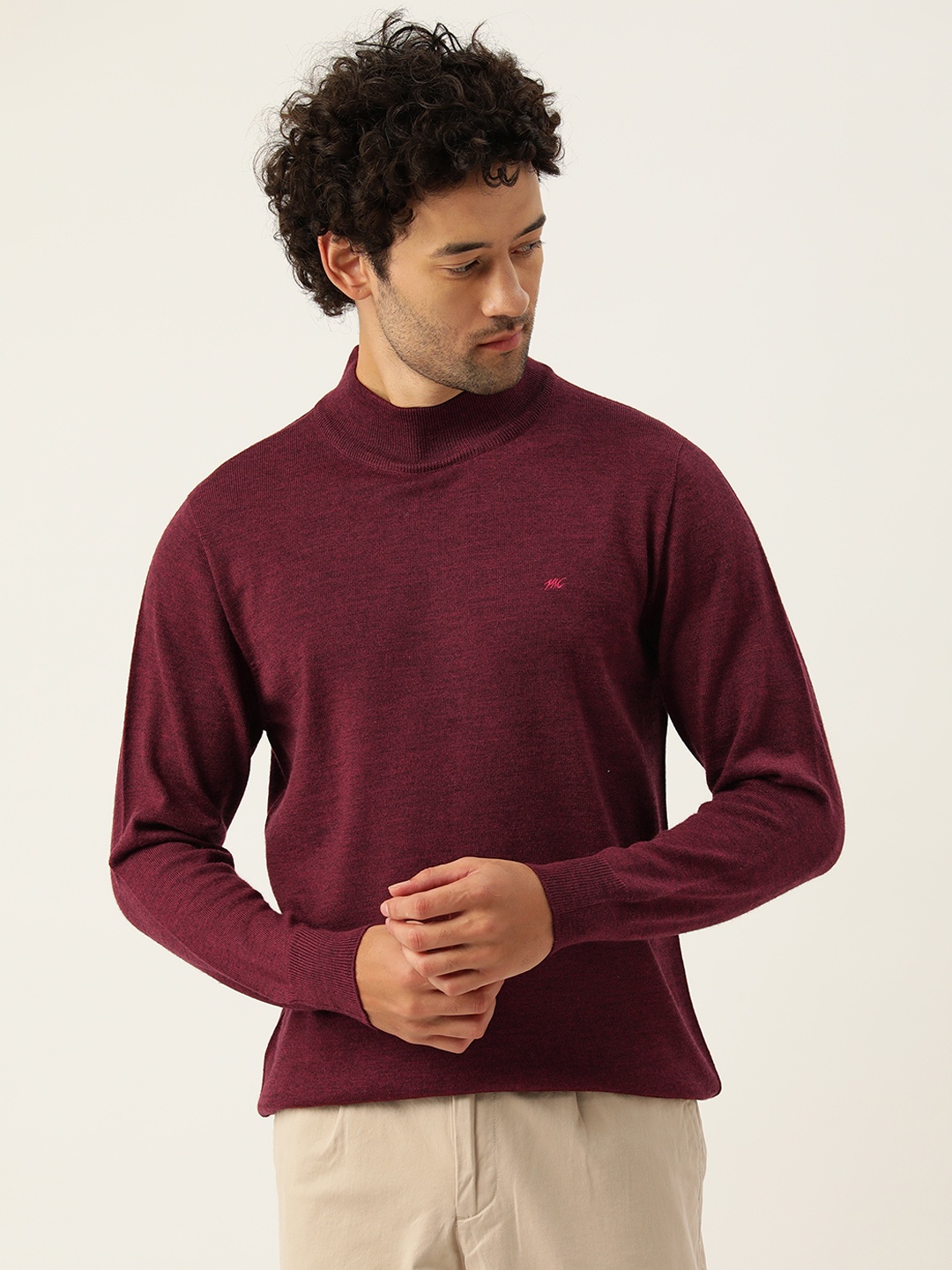 

Monte Carlo Men Woollen Pullover, Maroon