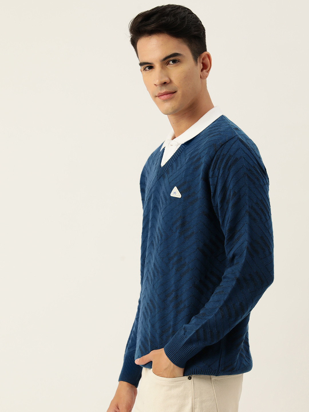 

Monte Carlo Self Designed Woollen Pullover, Blue