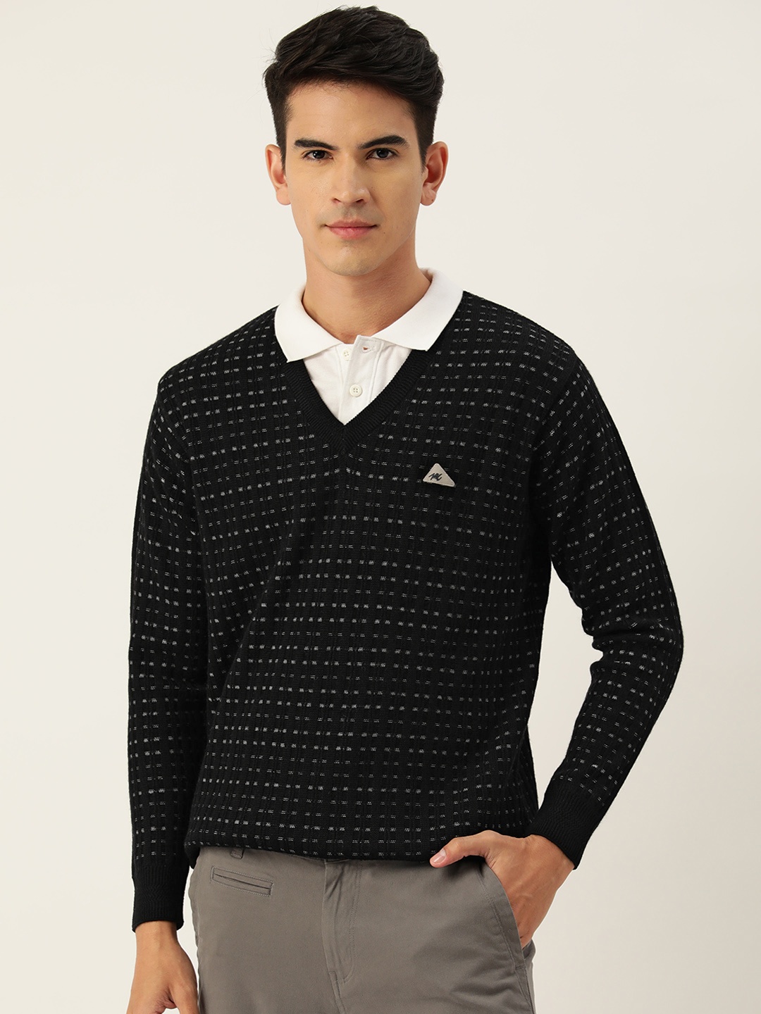 

Monte Carlo Men Black Woollen Pullover