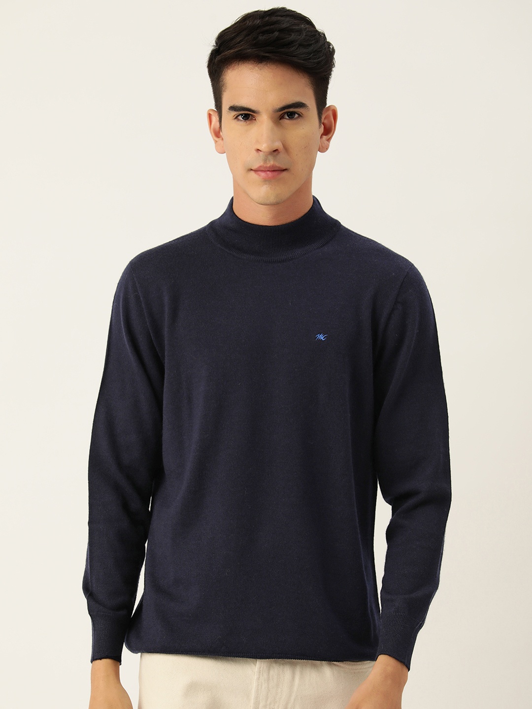 

Monte Carlo Men Navy Blue Woollen Pullover