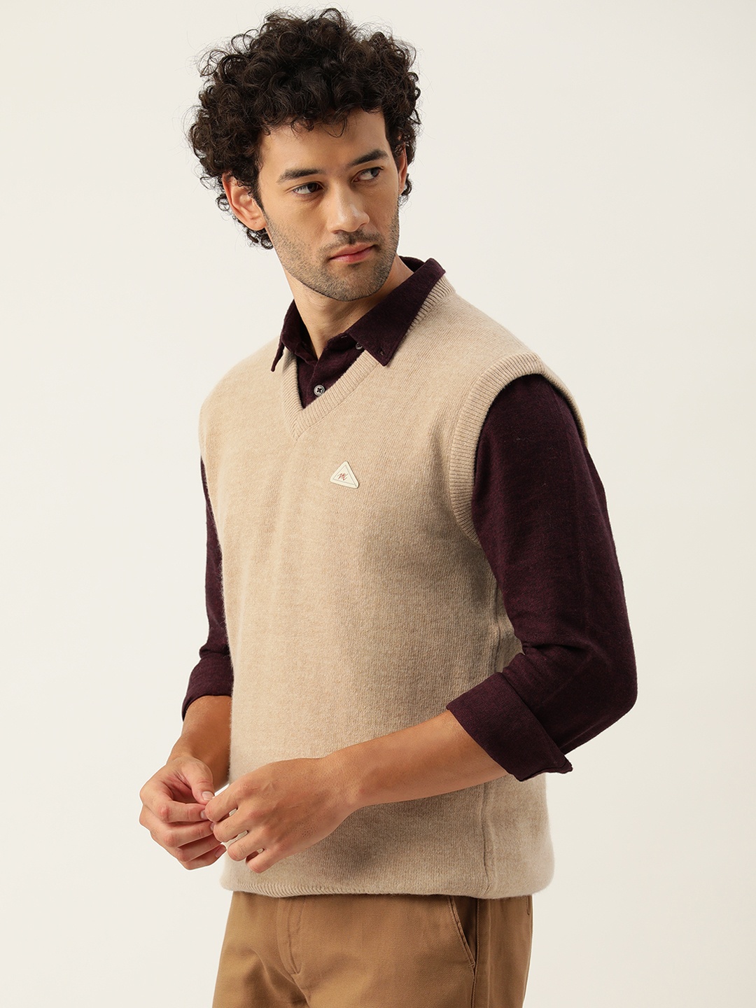 

Monte Carlo Woollen Sweater Vest, Beige