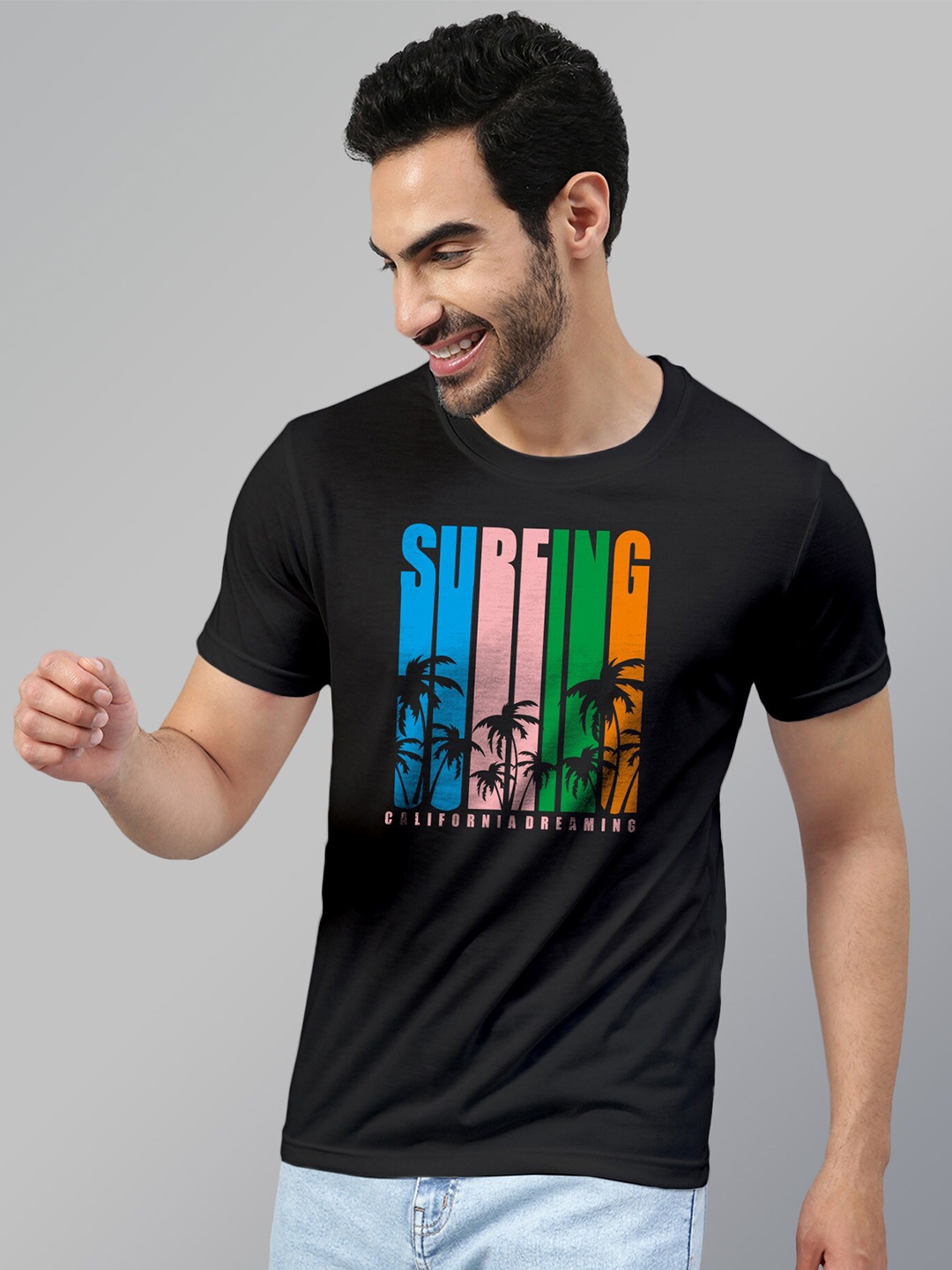 

FTX Graphic Printed Regular Fit Casual T-shirt, Black