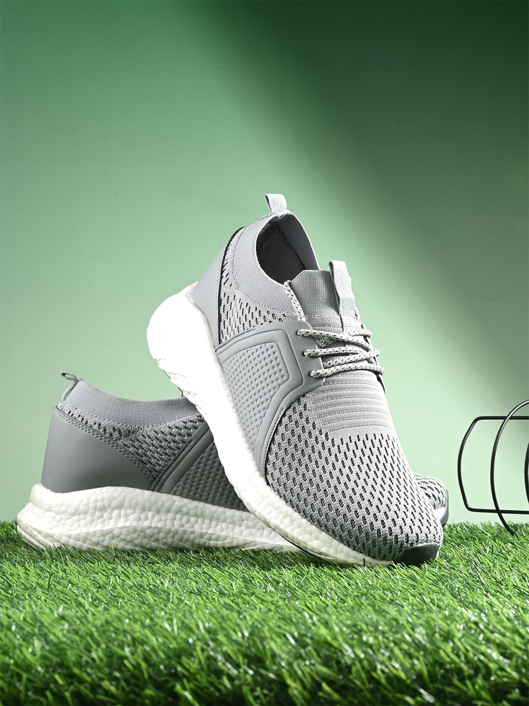 

OFF LIMITS Men Mesh Running Lace-Up Shoes, Grey