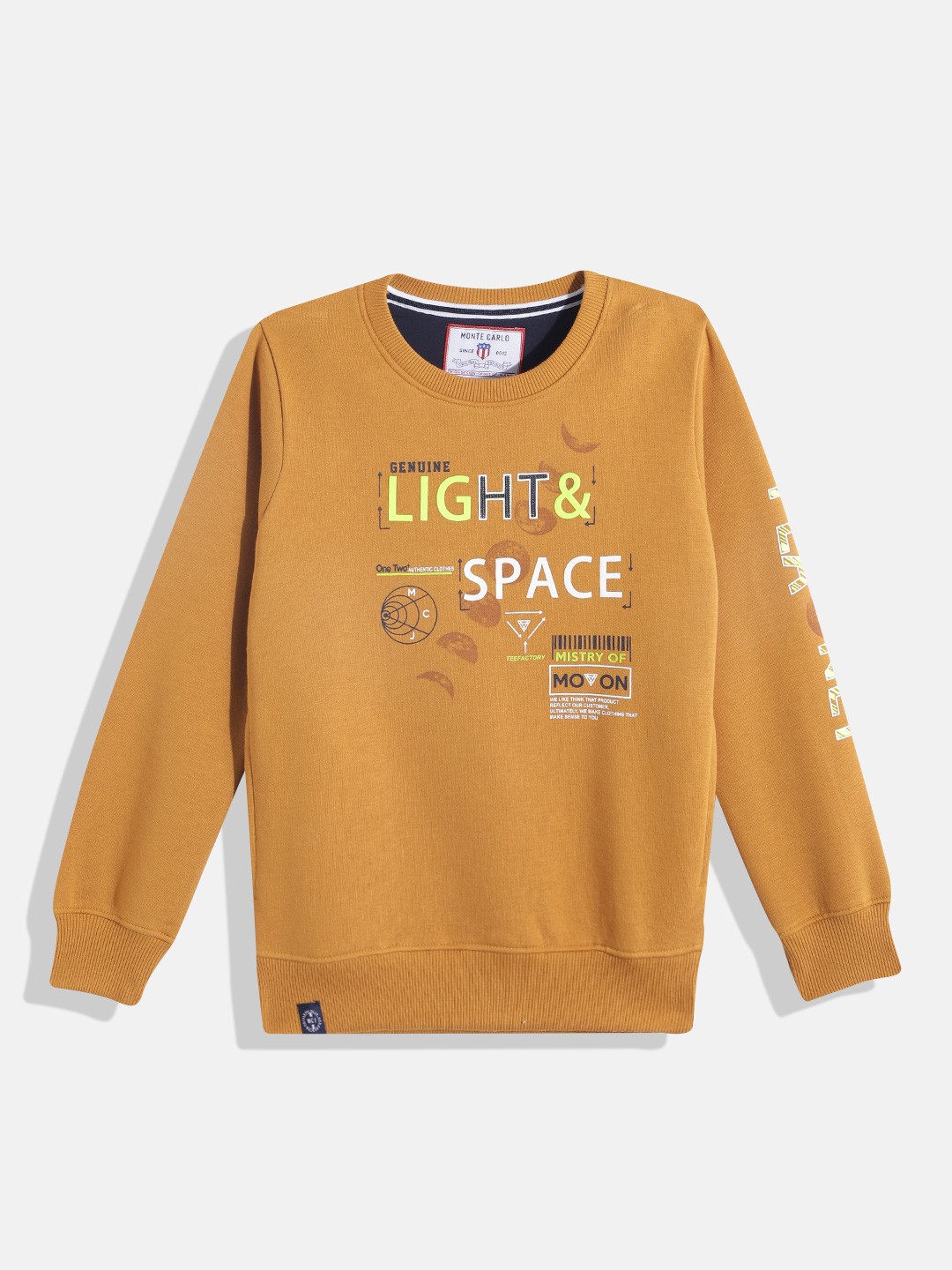 

Monte Carlo Boys Typography Printed Hooded Sweatshirt, Cream