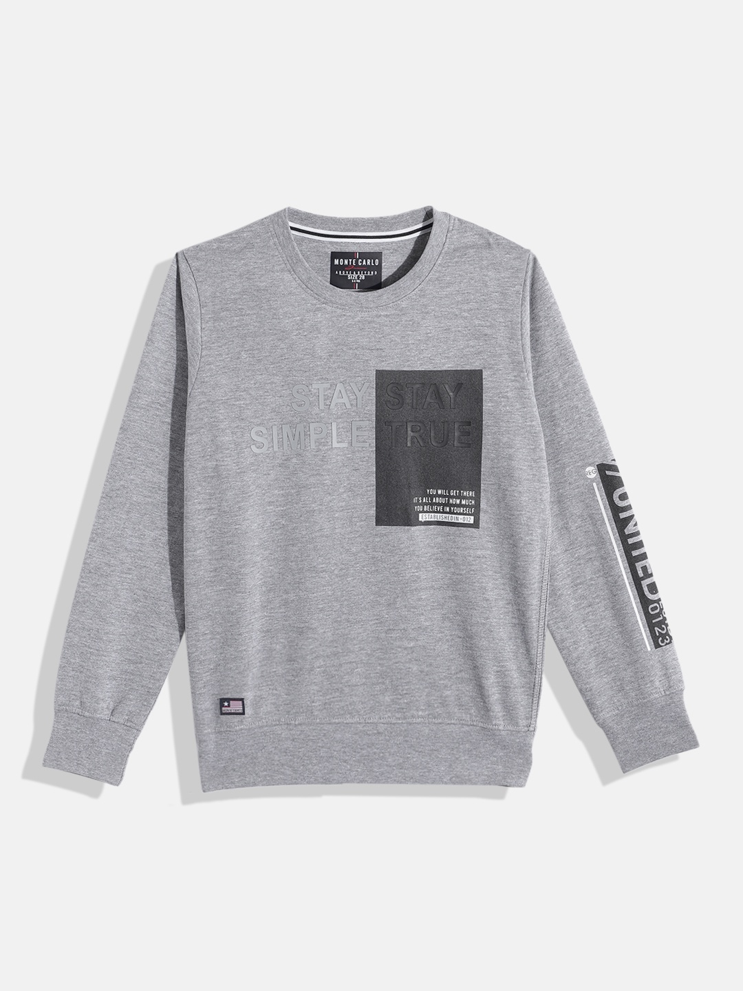 

Monte Carlo Boys Round Neck Sweatshirt, Grey