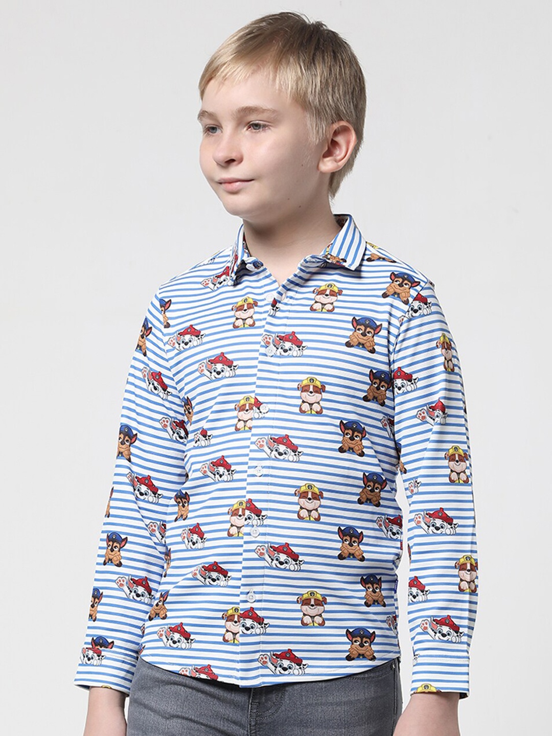 

Jack & Jones Junior Boys Paw Patrol Printed Casual Shirt, White