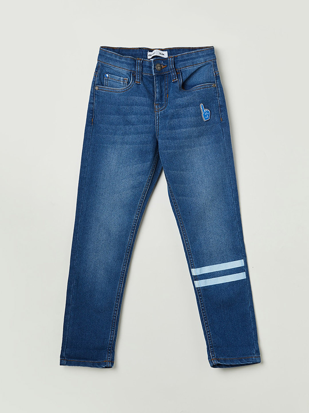 

Fame Forever by Lifestyle Boys Regular Fit Light Fade Stretchable Jeans, Blue