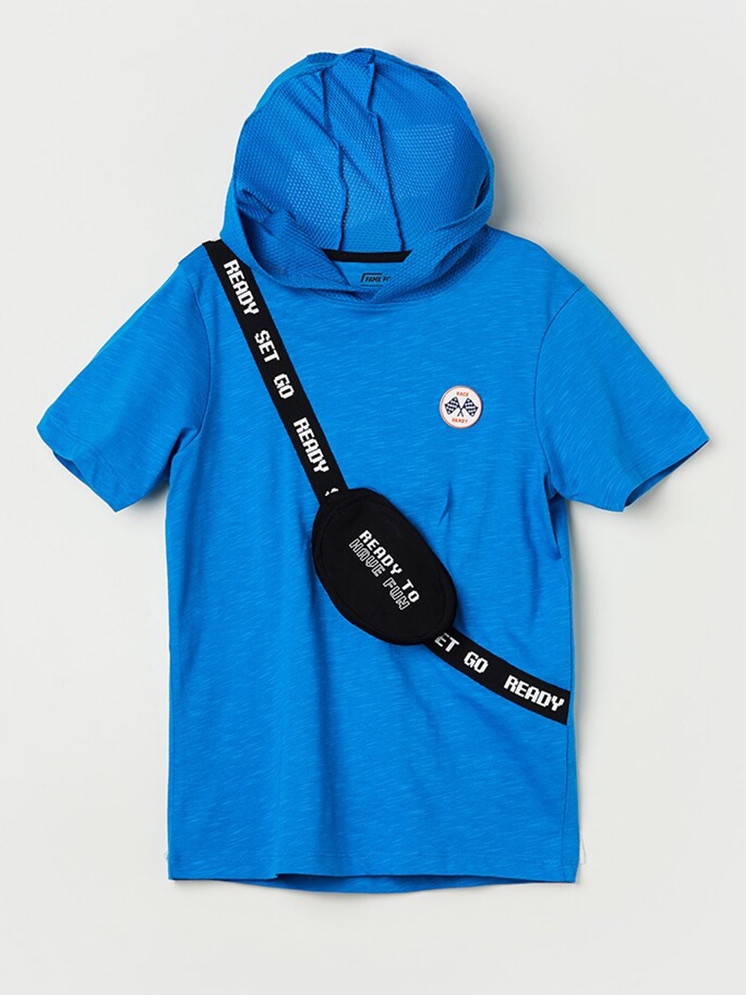 

Fame Forever by Lifestyle Boys Hooded Pure Cotton T-shirt, Blue