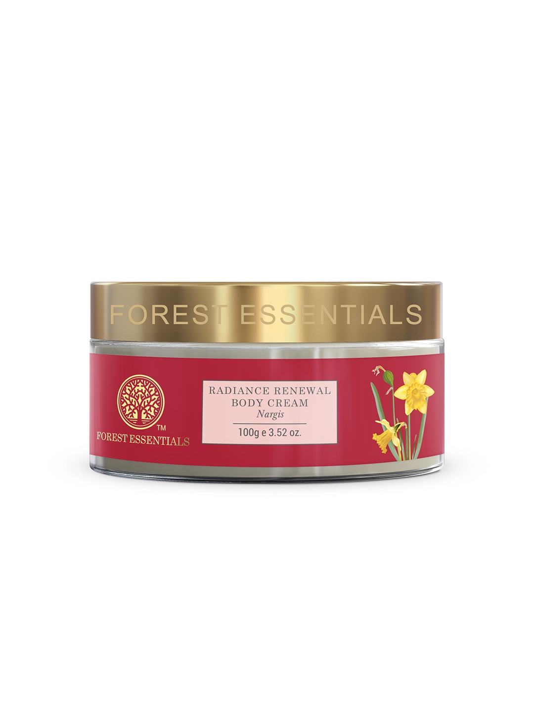 

Forest Essentials Radiance Renewal Nargis Moisturizing Body Cream for Glowing Skin - 100 g, Off white